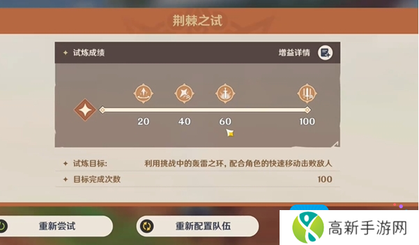 《原神》荆棘与勋冠第4关满分通关攻略 《原神》荆棘与勋冠第4关满分通关攻略