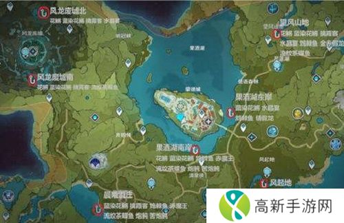 原神蒙德钓鱼地点分布图位置有哪些 蒙德钓鱼地点介绍