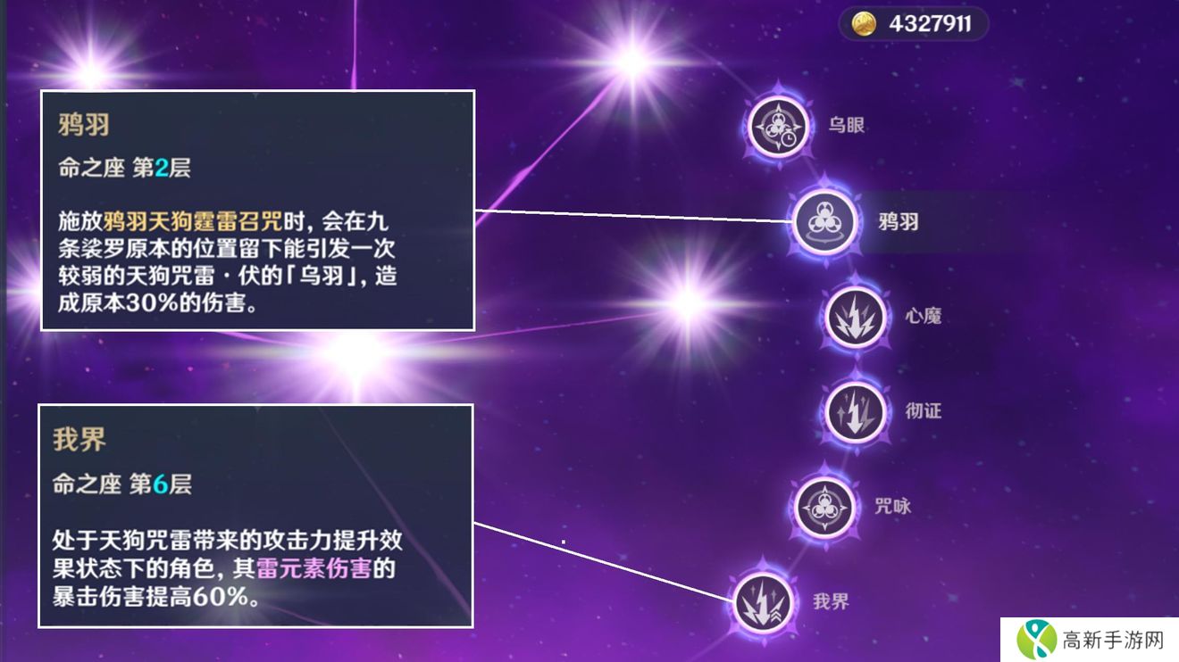 原神九条裟罗命座效果 原神九条裟罗关键命座